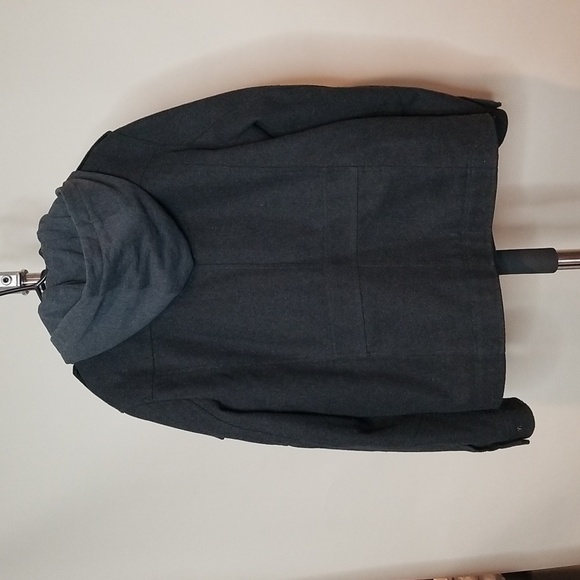 Levi's Mens peacoat, sz M with hood, nice - Picture 6 of 12